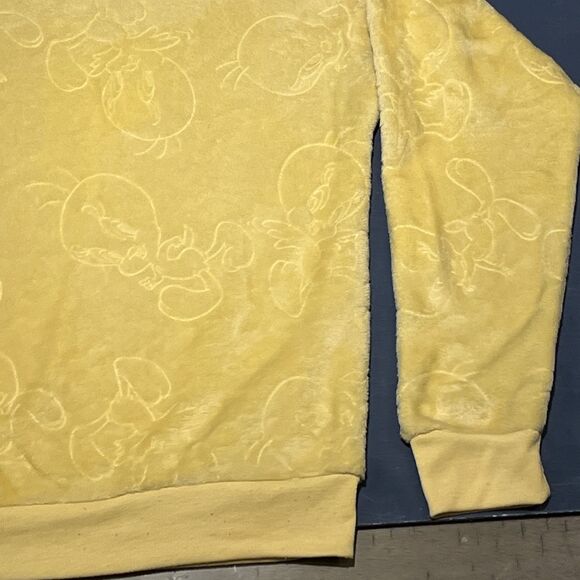 Womens Looney Tunes Tweety Bird Yellow Sweatshirt Sweater Top Size L Vintage - Picture 5 of 8
